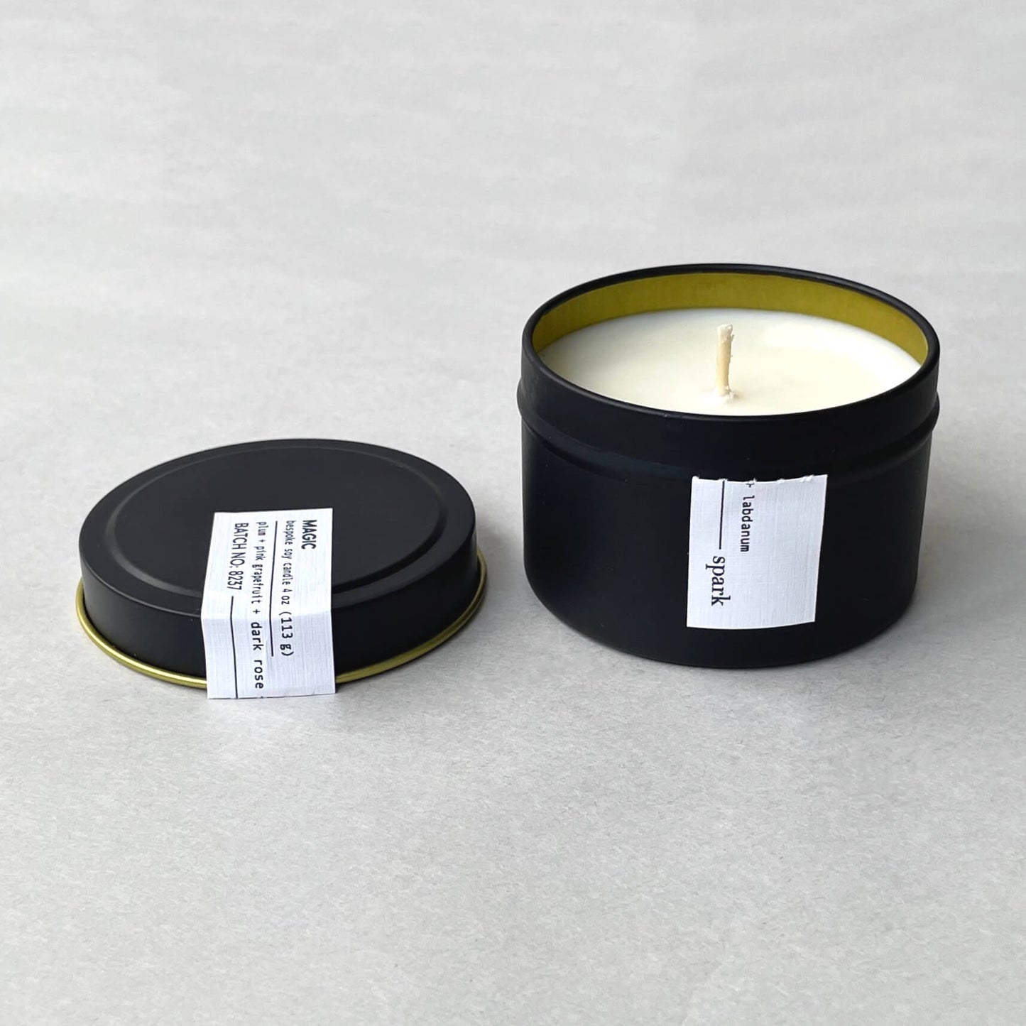 8 oz Aluminum Tin Soy Wax Candle – Black Dog Candles